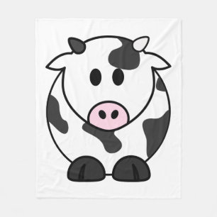 Cute Dairy Cow Fleece Blanket