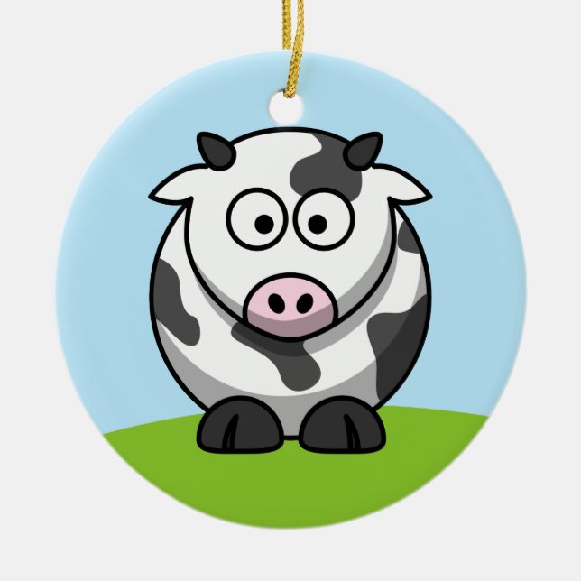 Cute Dairy Cow Ornament (Front)