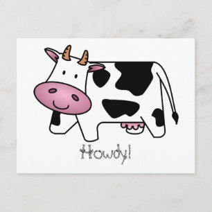 Cute Dairy Cow Postcard