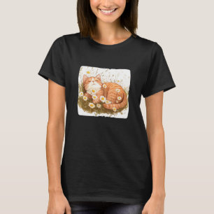 Cute Daisies Cat Costume with Flowers T-Shirt