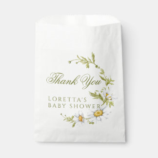 Cute Daisies Floral Baby Shower Thank You Favour Bags