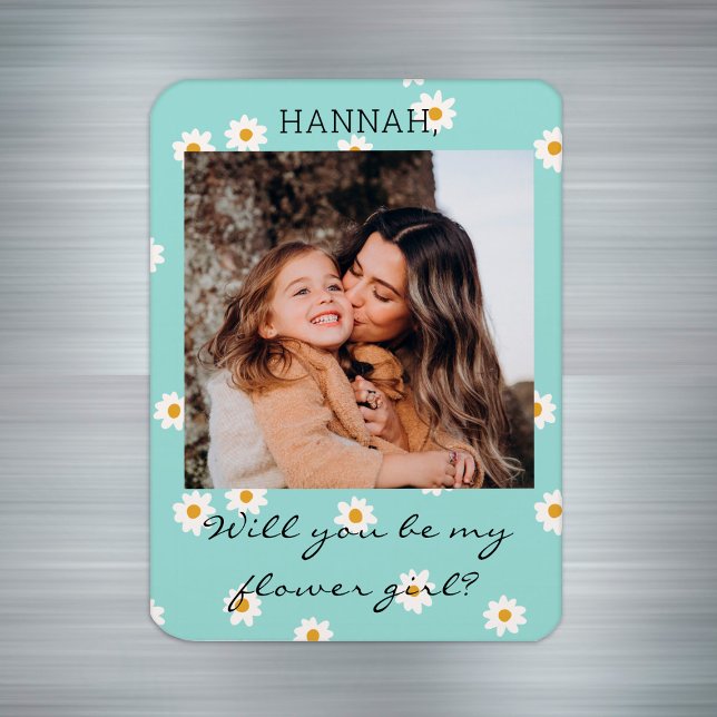 Cute Daisies Photo Flower Girl Proposal Magnet (Cute Daisies Photo Flower Girl Proposal Magnet
)