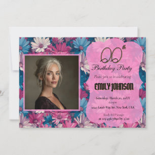 Cute Daisy 70Th Birthday Gift For Women Invitation