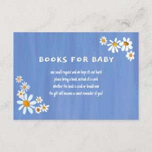 Cute Daisy Bouquet Handpainted Custom Baby Shower Enclosure Card