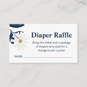 Cute Daisy Diaper Raffle Ticket Enclosure Card