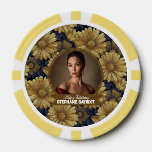 Cute Daisy First Birthday Gifts For Niece Poker Chips