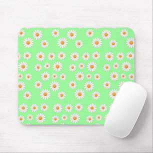 Cute Daisy Floral – Aesthetic Desk Accessory -  Mouse Mat