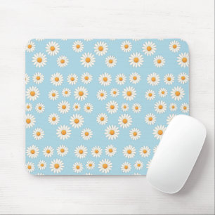 Cute Daisy Floral – Aesthetic Desk Accessory -  Mouse Mat