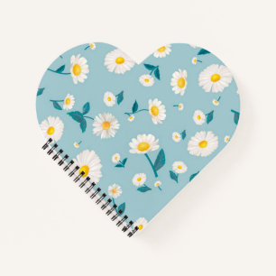 Cute daisy floral pattern adult cloth face mask notebook