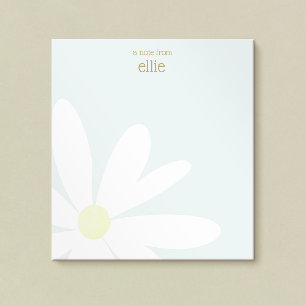 Cute Daisy Floral Personalised Notepad