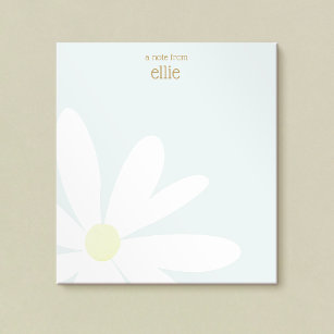 Cute Daisy Floral Personalised Notepad