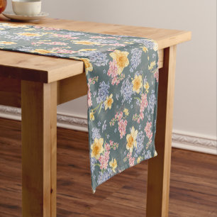 Cute Daisy floral Short Table Runner