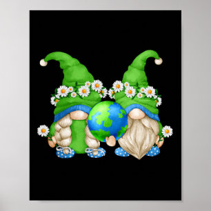 Cute Daisy Flower Hippie Couple For Mum And Dad Ea Poster