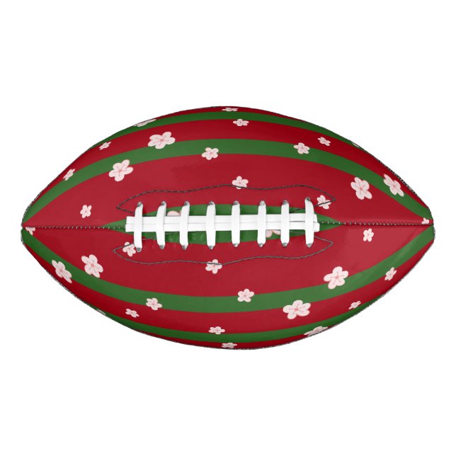 Cute Daisy Flower Merry Christmas Party  American Football (Front)