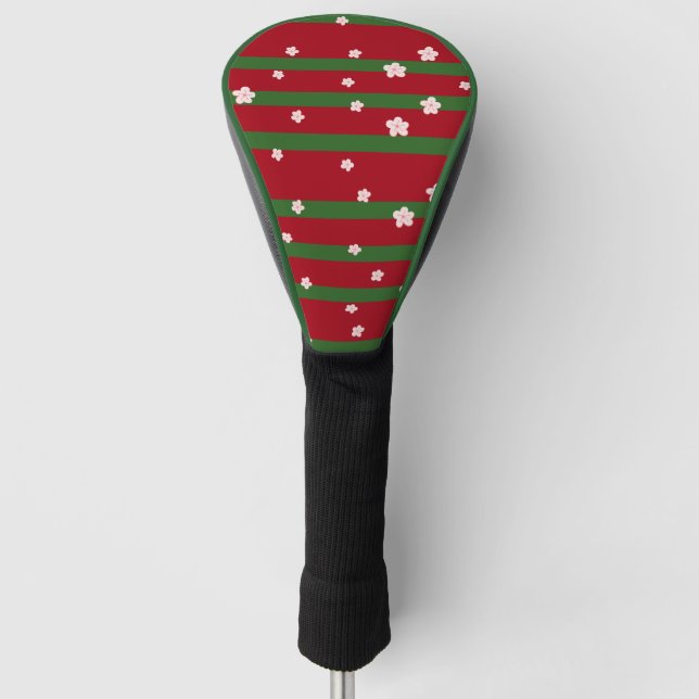 Cute Daisy Flower Merry Christmas Party  Golf Head Cover (Front)