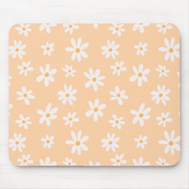 Cute Daisy Flower Pattern Mouse Mat (Front)
