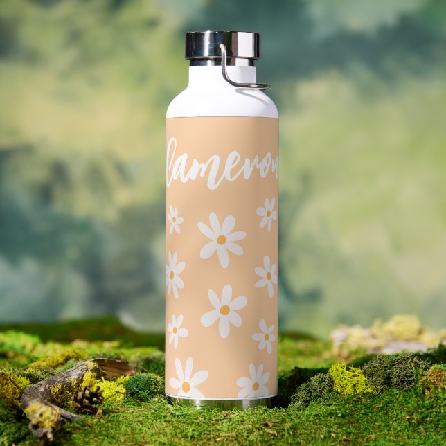Cute Daisy Flower Pattern Water Bottle (Outdoor)