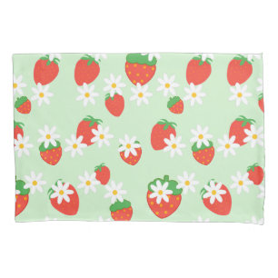 Cute Daisy Flower strawberry Christmas Pattern  Pillowcase