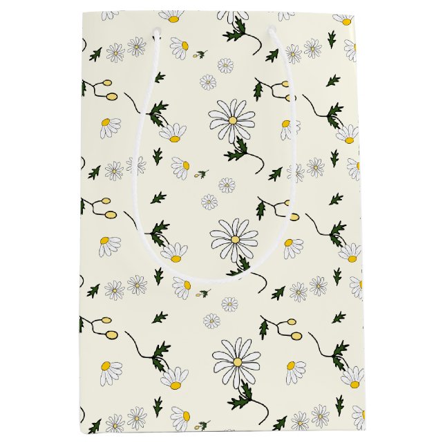 Cute Daisy Pattern Medium Gift Bag (Front)