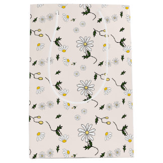 Cute Daisy Pattern Medium Gift Bag