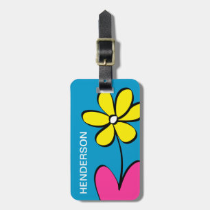 Cute Daisy Personalised Luggage Tag