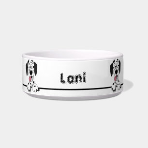 Cute Dalmatian Breed Dog Personalised Pet Bowl