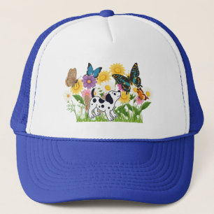 Cute Dalmatian Butterfly Friends Pet Lover Trucker Hat