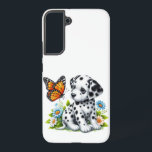 Cute Dalmatian/Butterfly friends Samsung Galaxy Case<br><div class="desc">.</div>