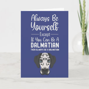 Cute Dalmatian Cards Puppy Blue Funny Pet Dog