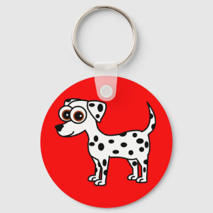 Cute Dalmatian Cartoon Keychain