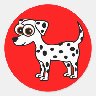 Cute Dalmatian Cartoon Stickers