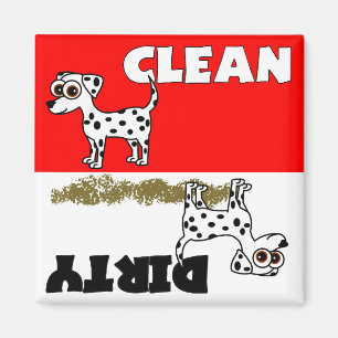 Cute Dalmatian Clean / Dirty Dishwasher Magnet