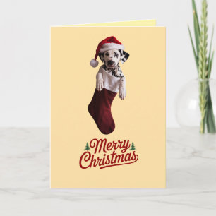 Cute Dalmatian Dog Christmas Card