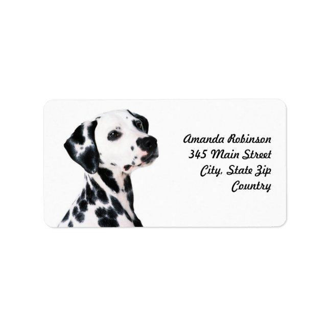Cute Dalmatian Dog Label (Front)
