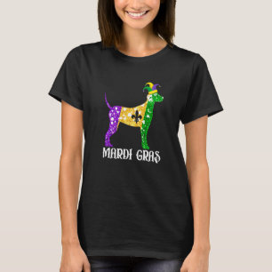 Cute Dalmatian Dog Lover Mardi Gras Party Jester M T-Shirt