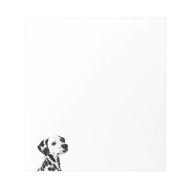 Cute Dalmatian Dog Notepad (Front)