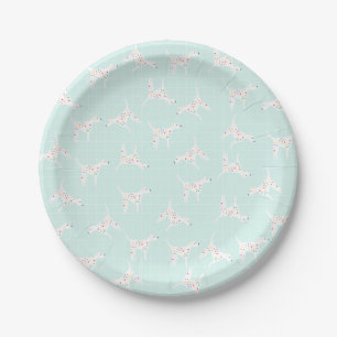 Cute Dalmatian Dog Paper Plates