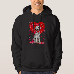 Cute Dalmatian Dog Valentines Day Heart Puppy Love Hoodie