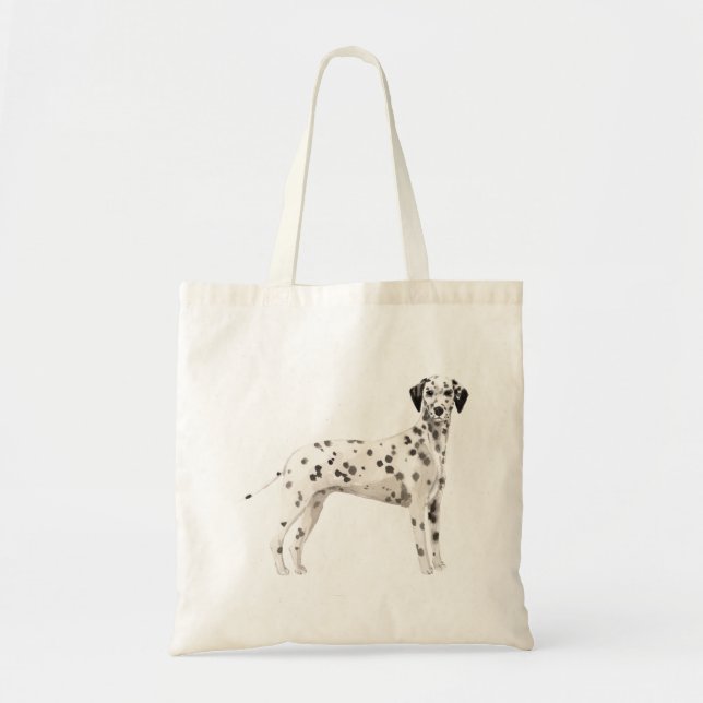 Cute Dalmatian dog watercolors illustration Tote Bag (Front)