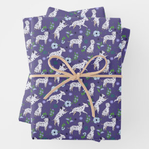 Cute Dalmatian Dogs Pets Pattern Wrapping Paper Sheet