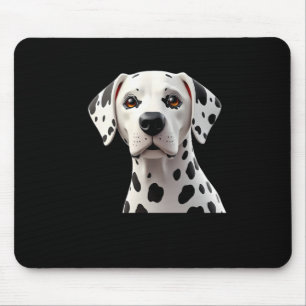 Cute Dalmatian Hear 3d - Animals World Sticker Mouse Mat