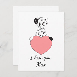 Cute dalmatian in love Valentine Holiday Card
