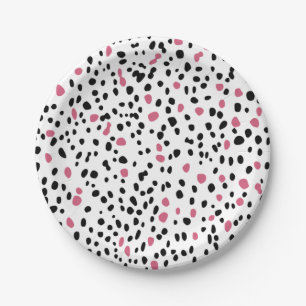 Cute Dalmatian Print Paper Plates