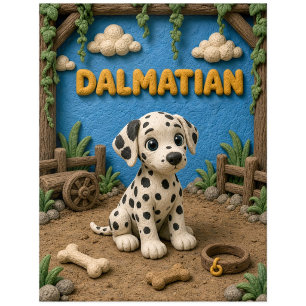 Cute Dalmatian Puppy, Baby Dog Postcard