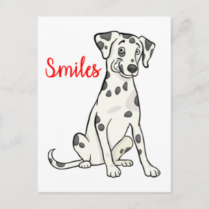 Cute Dalmatian Puppy Dog Hello Thinking of You Postcard