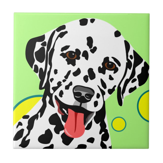 Cute Dalmatian Puppy Tile (Front)