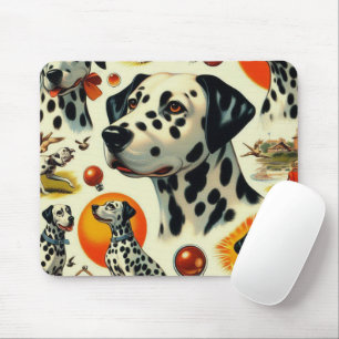 Cute Dalmatian Seamless Mouse Mat