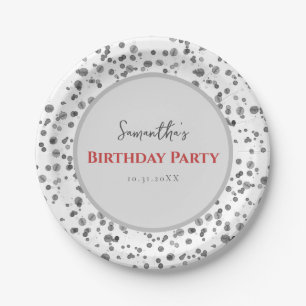 Cute Dalmatian Spots Kids Birthday Party Paper Plate