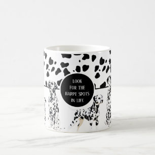 Cute Dalmatians Black & White Happy Spots Coffee Mug