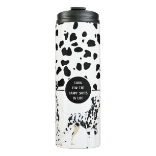 Cute Dalmatians Black & White Happy Spots Thermal Tumbler